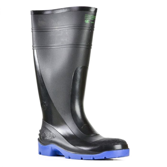 Gumboots Barbati Bata Titan Negrii Albastri | QKbMKonqvD1