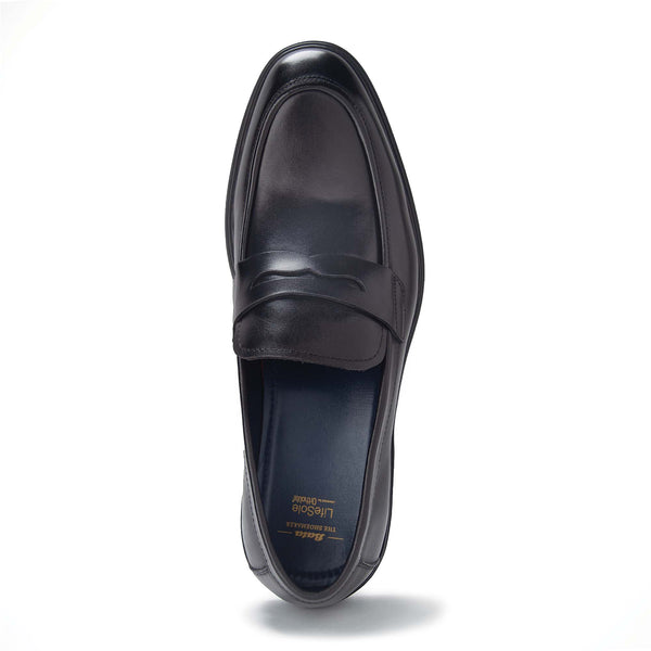 Loafers Barbati Bata Piele Penny Negrii | sHo1uKQnqUS